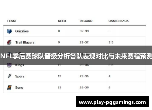 NFL季后赛球队晋级分析各队表现对比与未来赛程预测