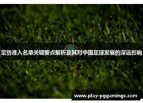 足协准入名单关键要点解析及其对中国足球发展的深远影响